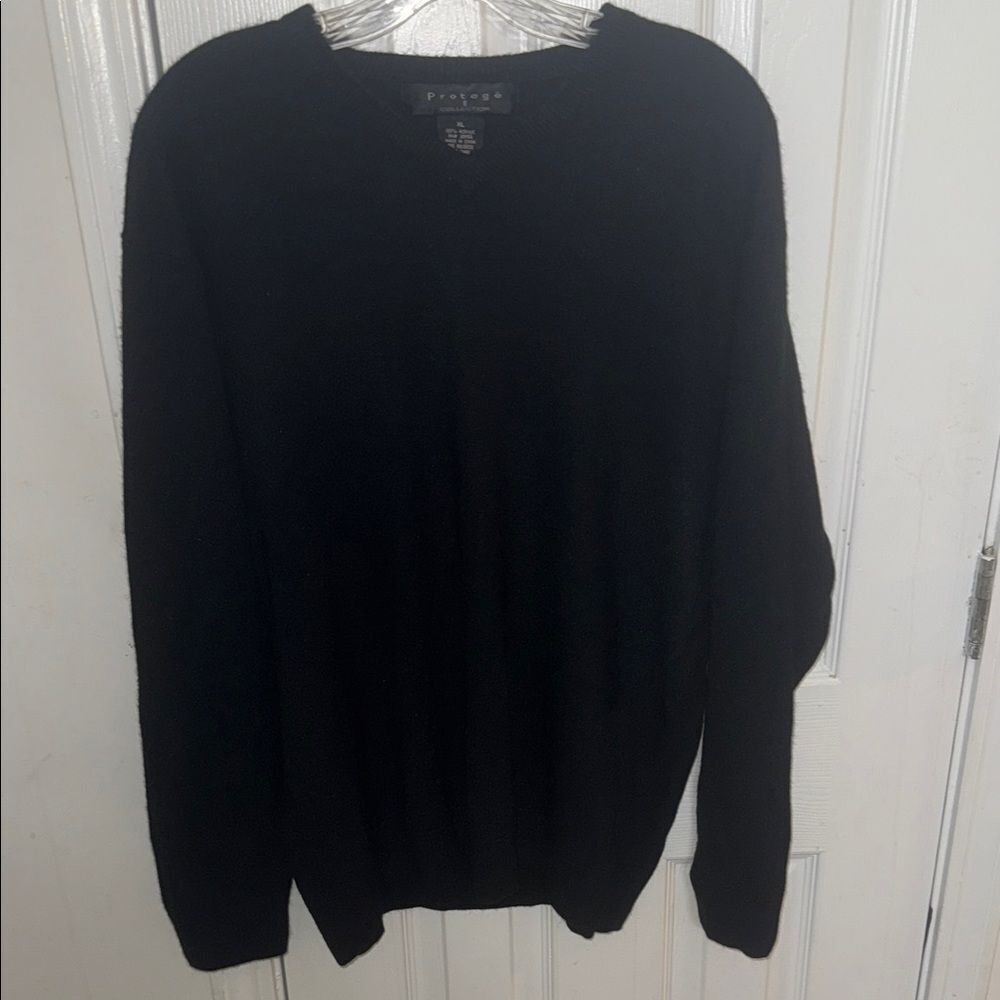 Protege Men's V-Neck Black Sweater